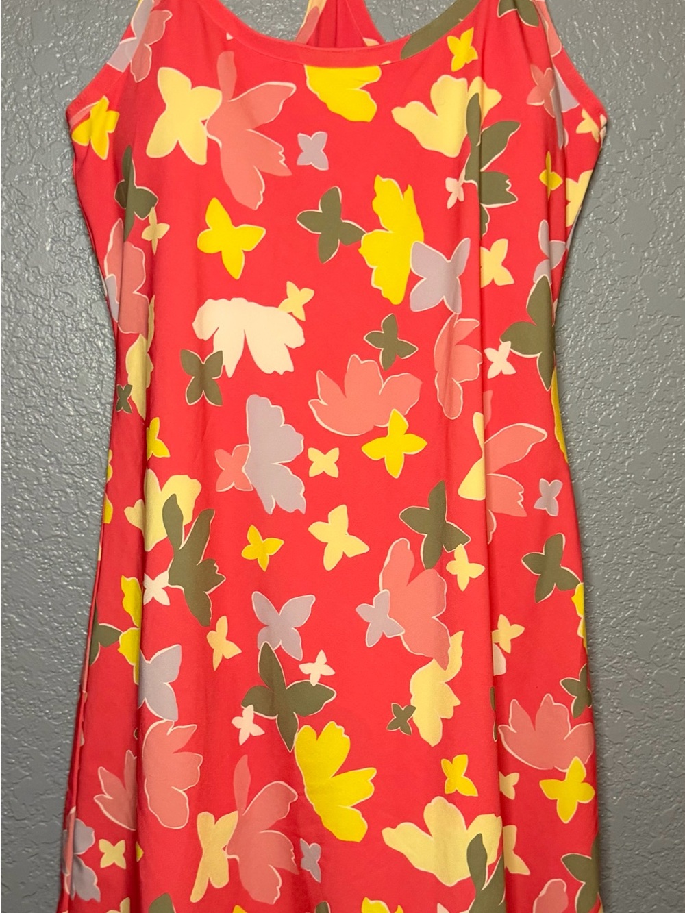 Athletic Stretchy Butterfly Print Dress